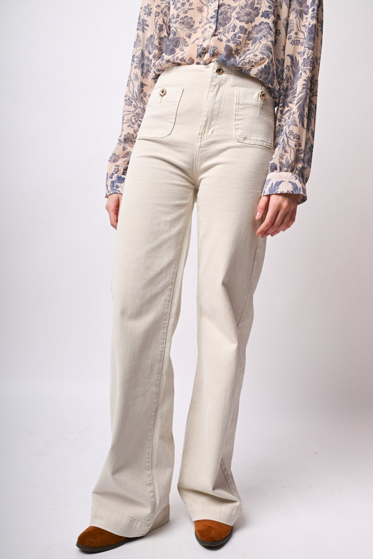 Pantaloni palazzo in cotone