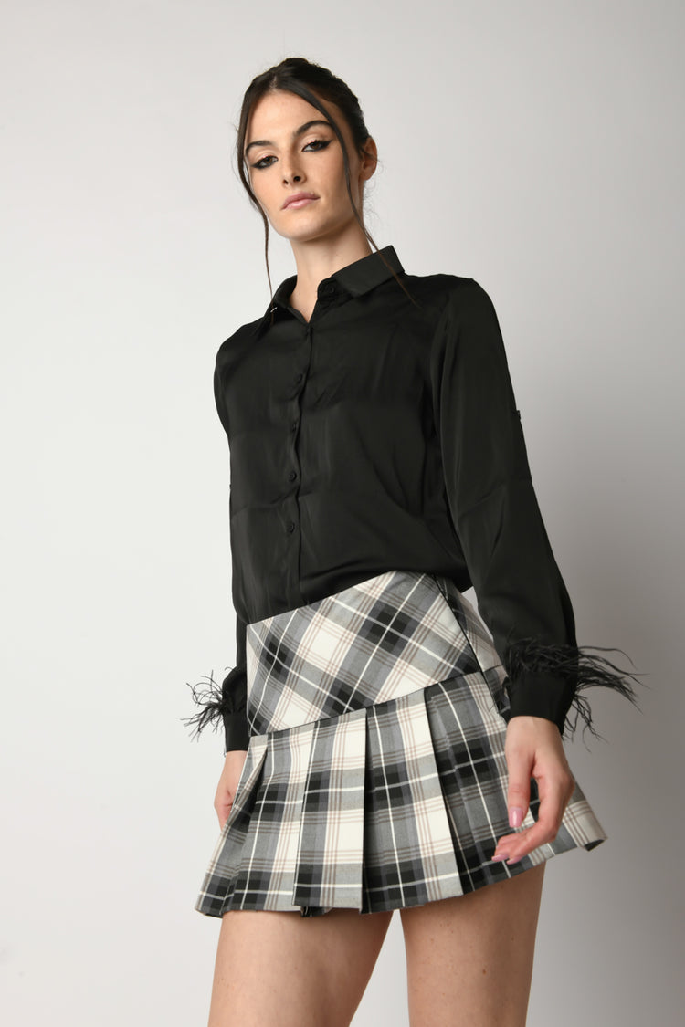 Camicia con piume