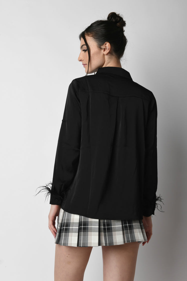 Camicia con piume
