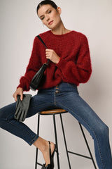 Jeans skinny con bottoni