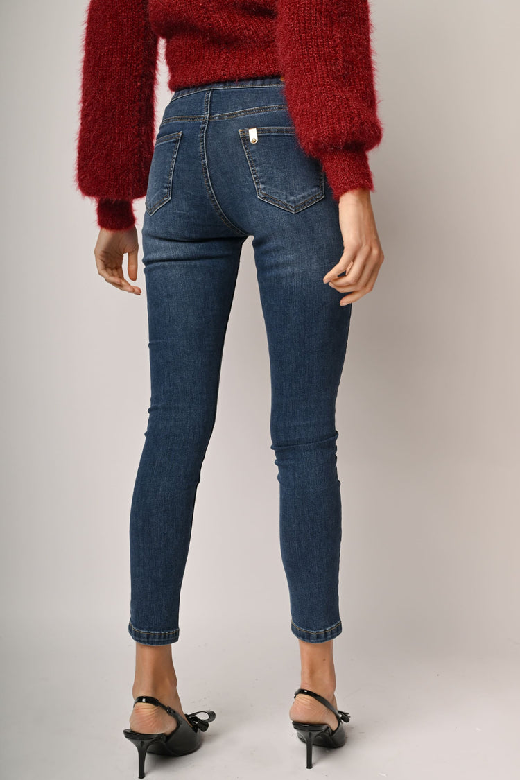 Jeans skinny con bottoni