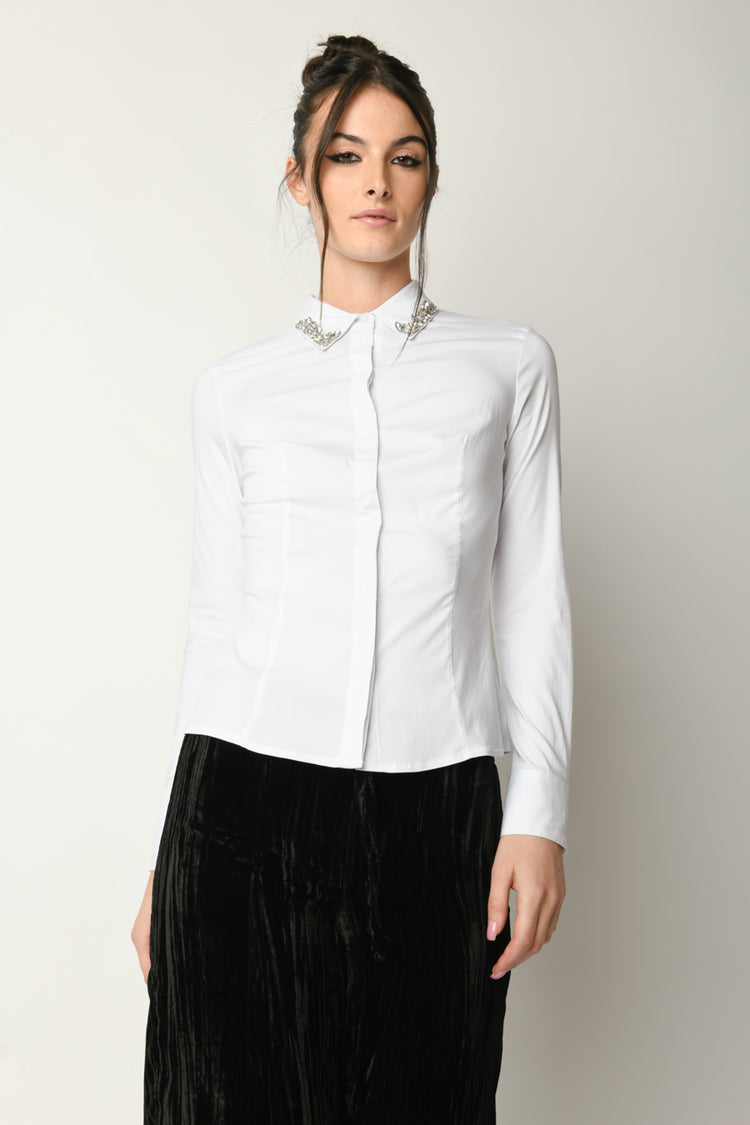 Camicia con cristalli
