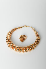 Set collana + anello a perline