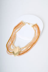 Collana multifili con pietra