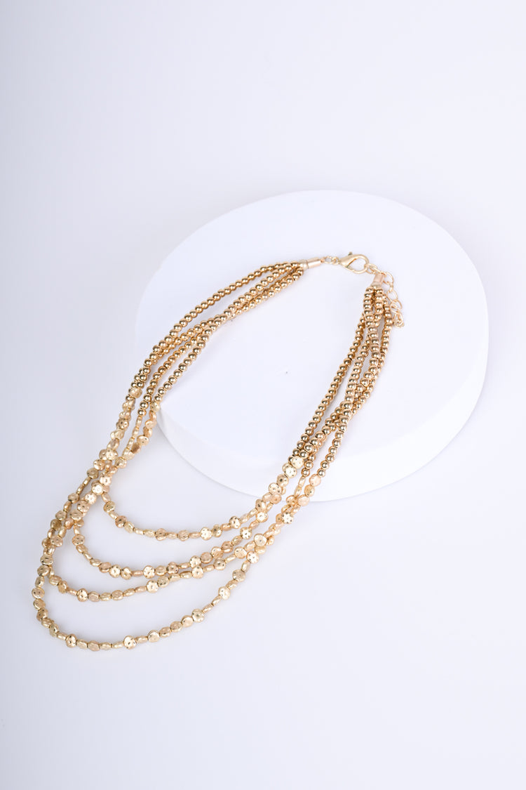 Collana multifili con perline