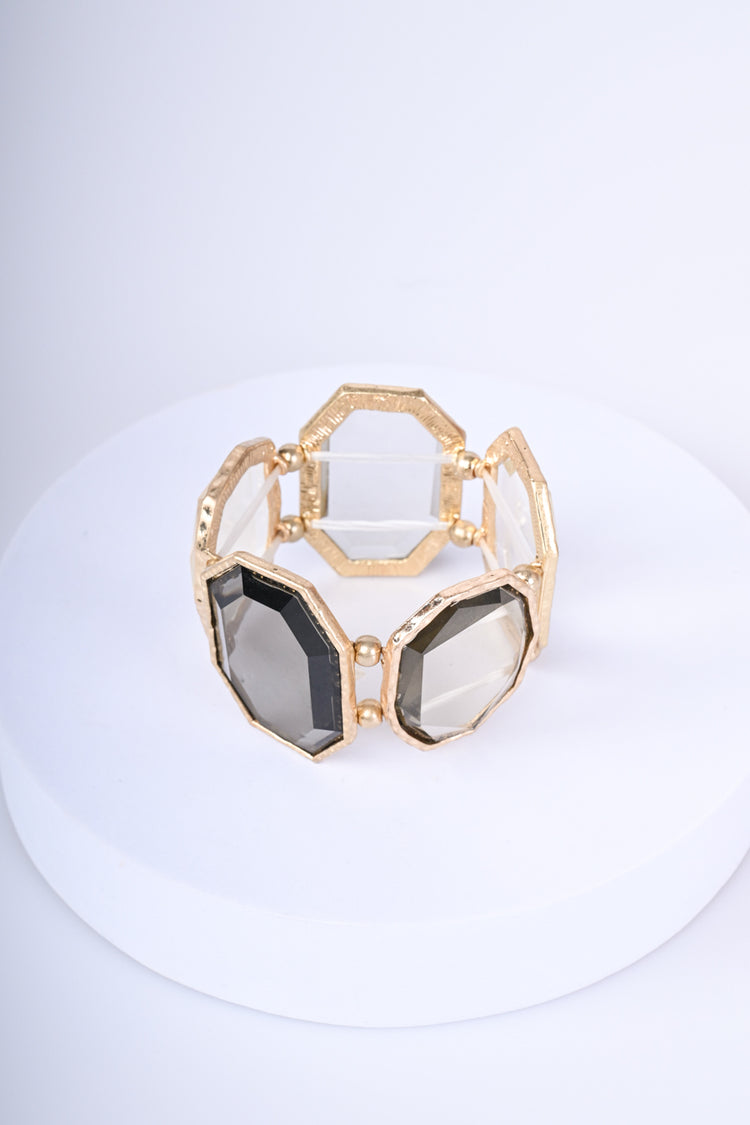 Bracciale rigido con pietre