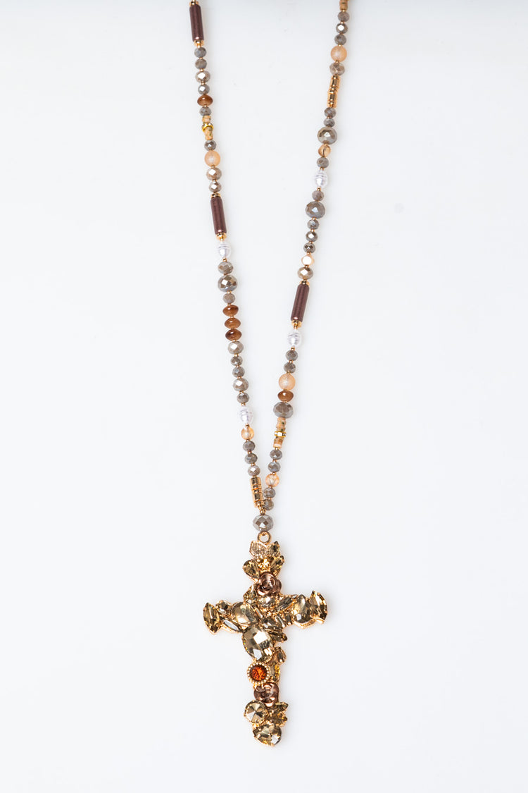 Collana lunga con croce