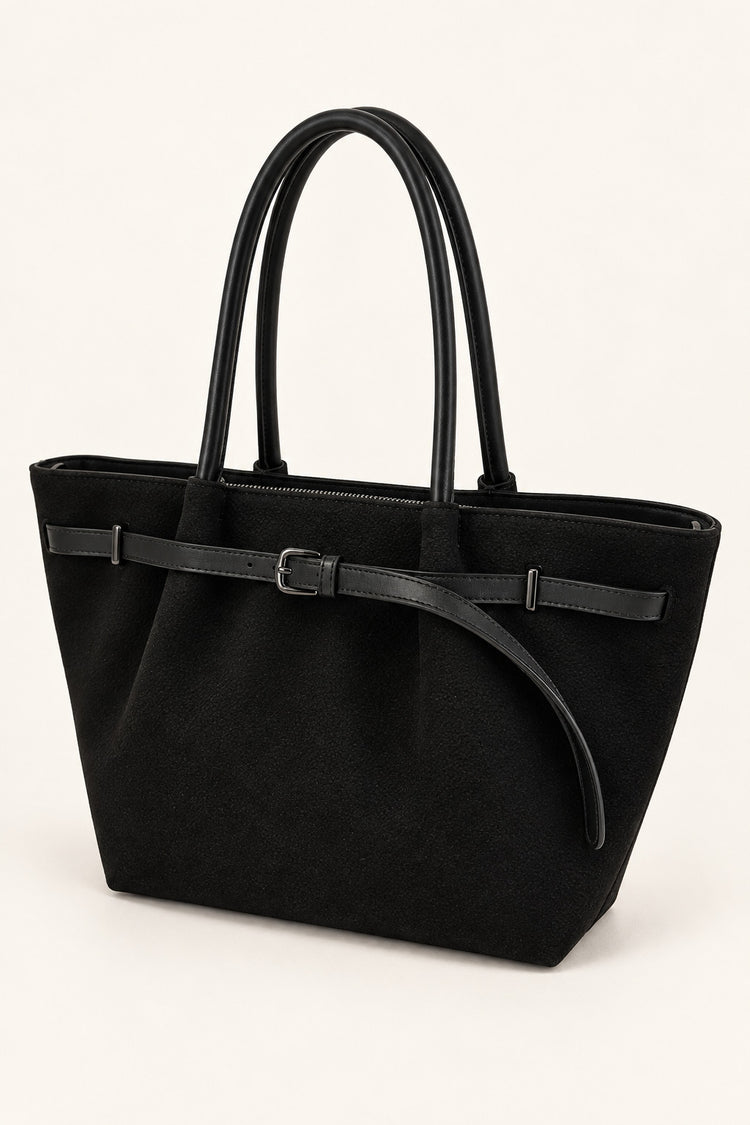 Borsa a spalla con fibbia velour