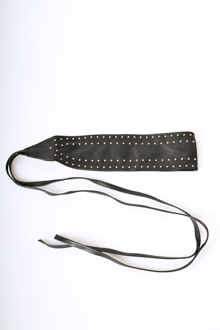 Cintura a fascia con borchie