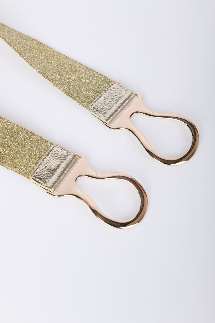 Cintura elastica in tessuto glitter
