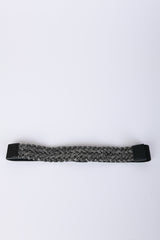 Cintura elastica con strass a intreccio