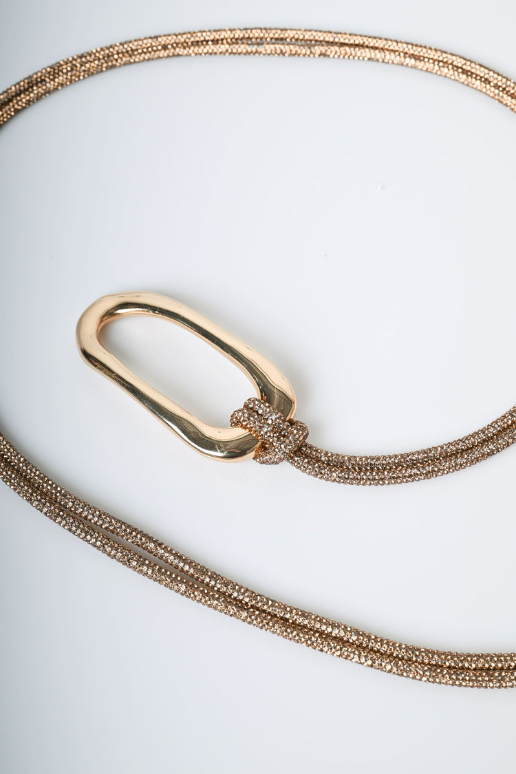 Cintura sottile con strass