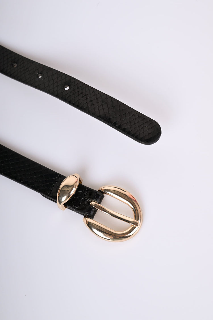 Cintura in tessuto stretch e similpelle