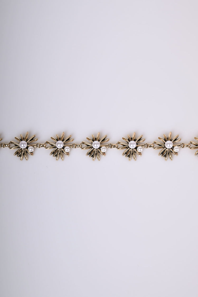 Cintura gioiello con decorazione a fiori