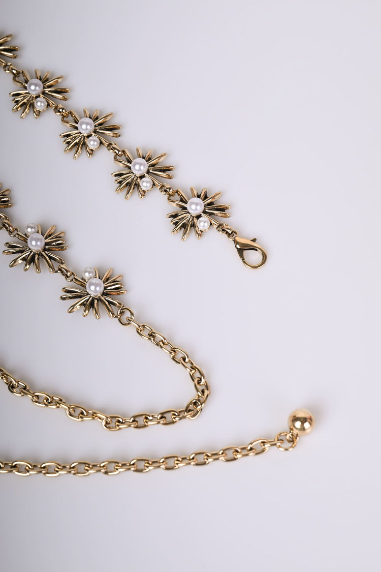 Cintura gioiello con decorazione a fiori