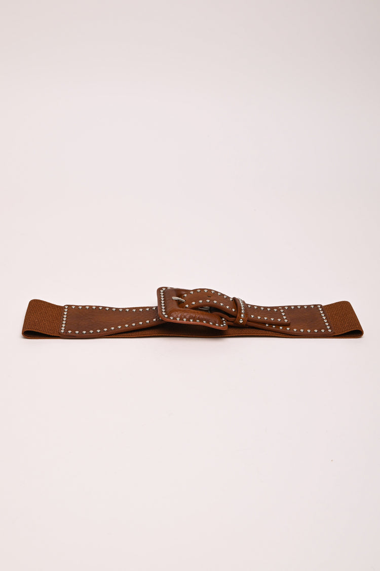 Cintura elastica con mini borchie