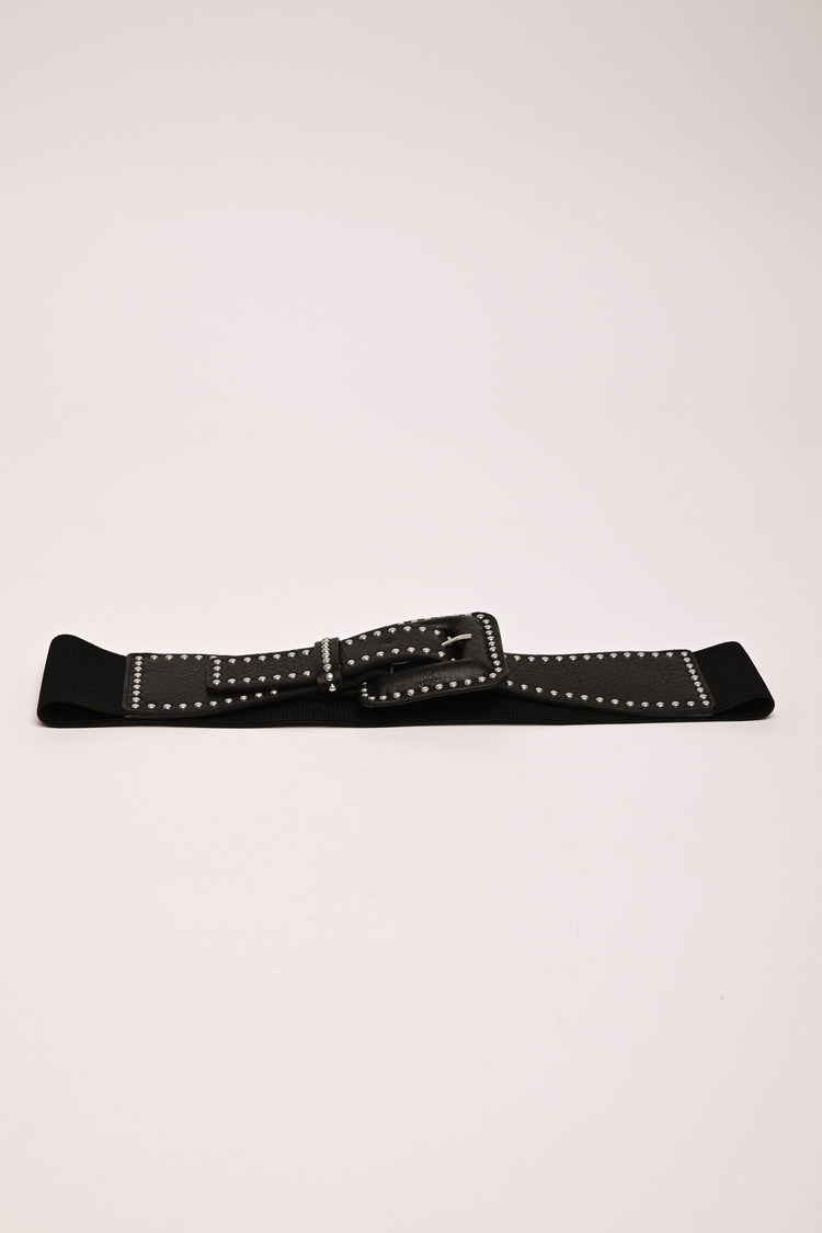 Cintura elastica con mini borchie