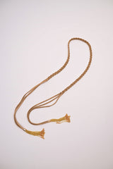 Cintura sottile intrecciata con strass