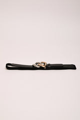 Cintura sottile elastica con fibbia intrecciata