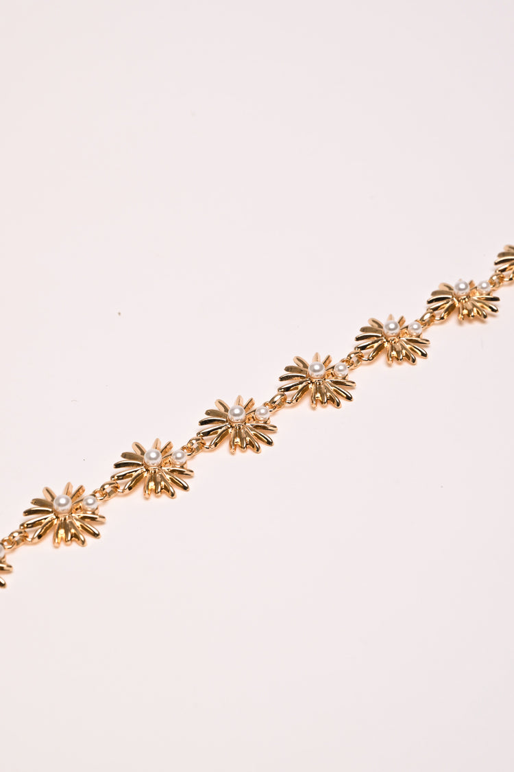 Cintura gioiello con fiori e perline