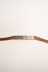 Cintura a fascia con tre cordini nocciola