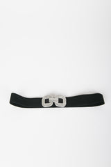 Cintura elastica con fibbia in strass