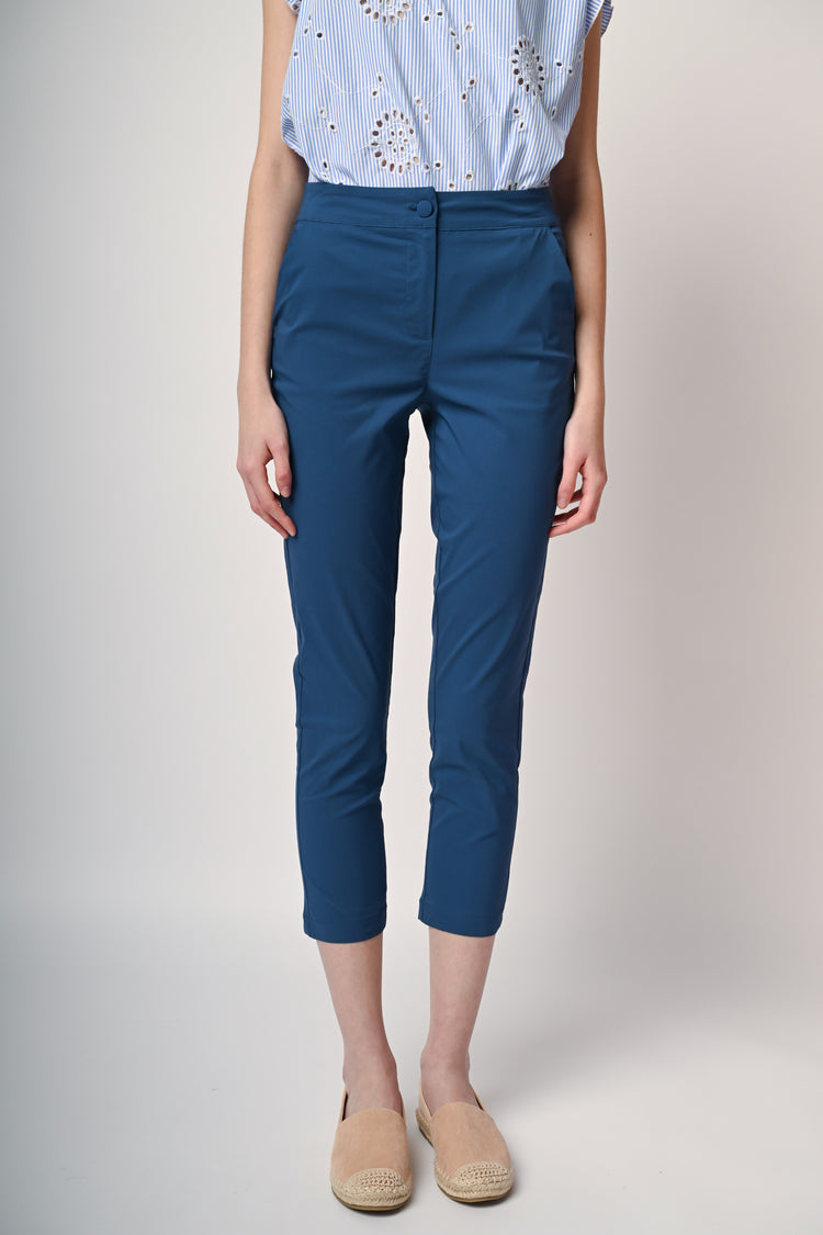 Pantaloni slim-fit misto viscosa