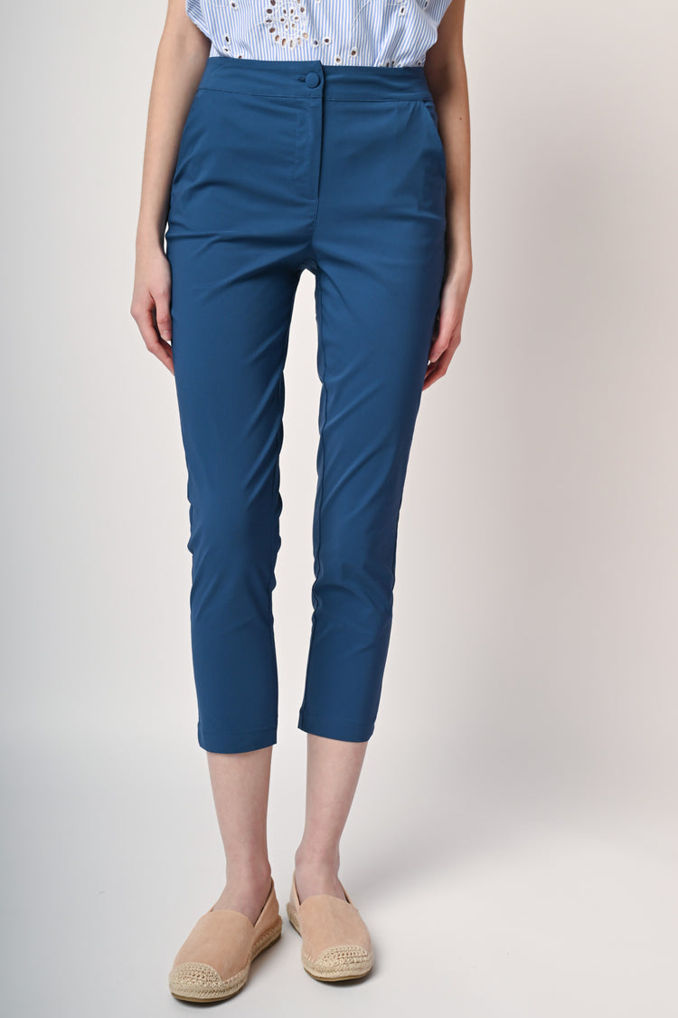 Pantaloni slim-fit misto viscosa