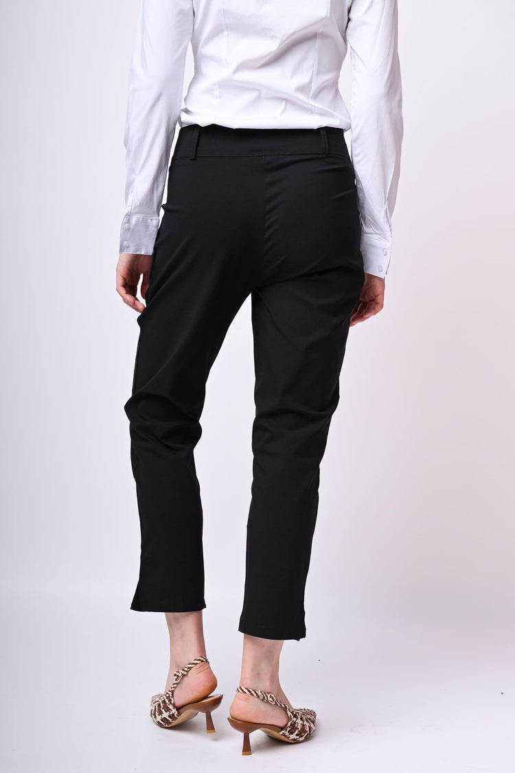 Pantaloni misto viscosa con spacchetti
