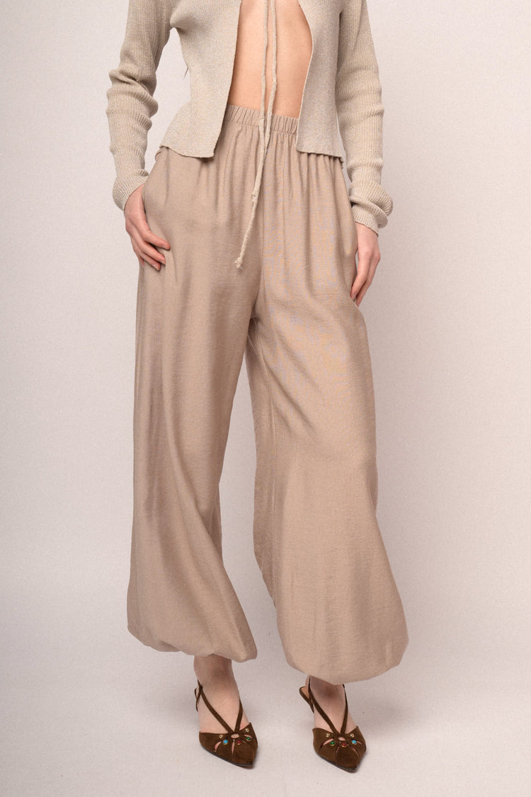 Pantaloni alla turca misto viscosa nero