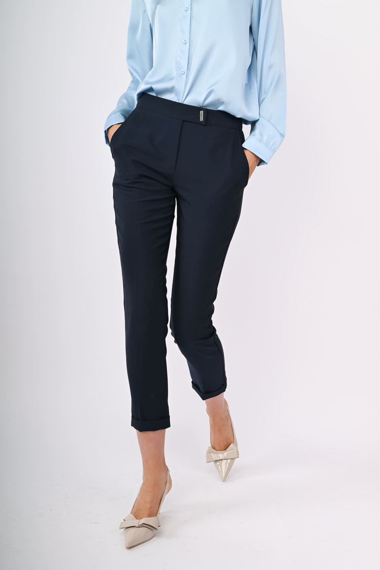 Pantaloni crop slim-fit