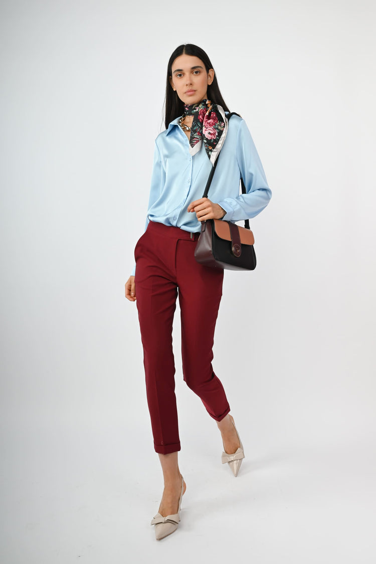 Pantaloni crop slim-fit