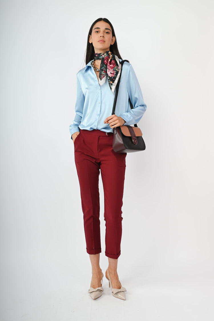 Pantaloni crop slim-fit