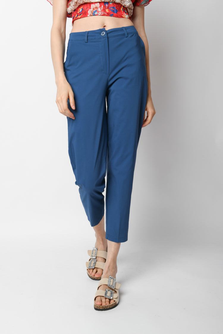 Pantaloni misto viscosa stretch