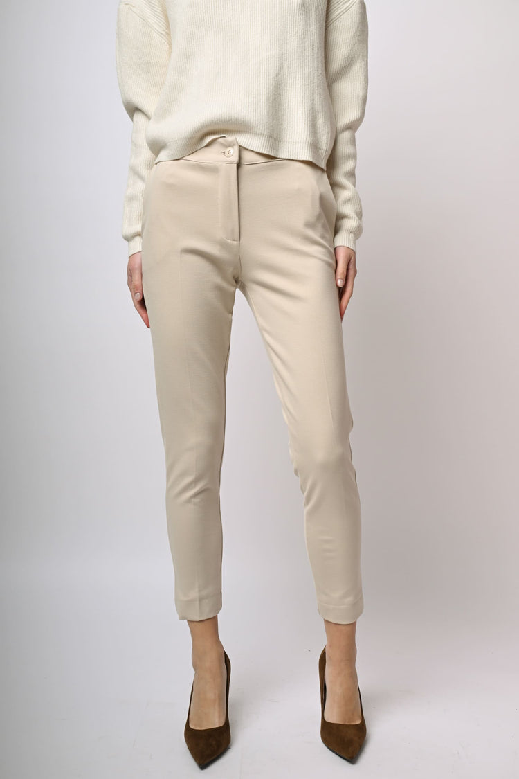 Pantaloni slim-fit misto viscosa