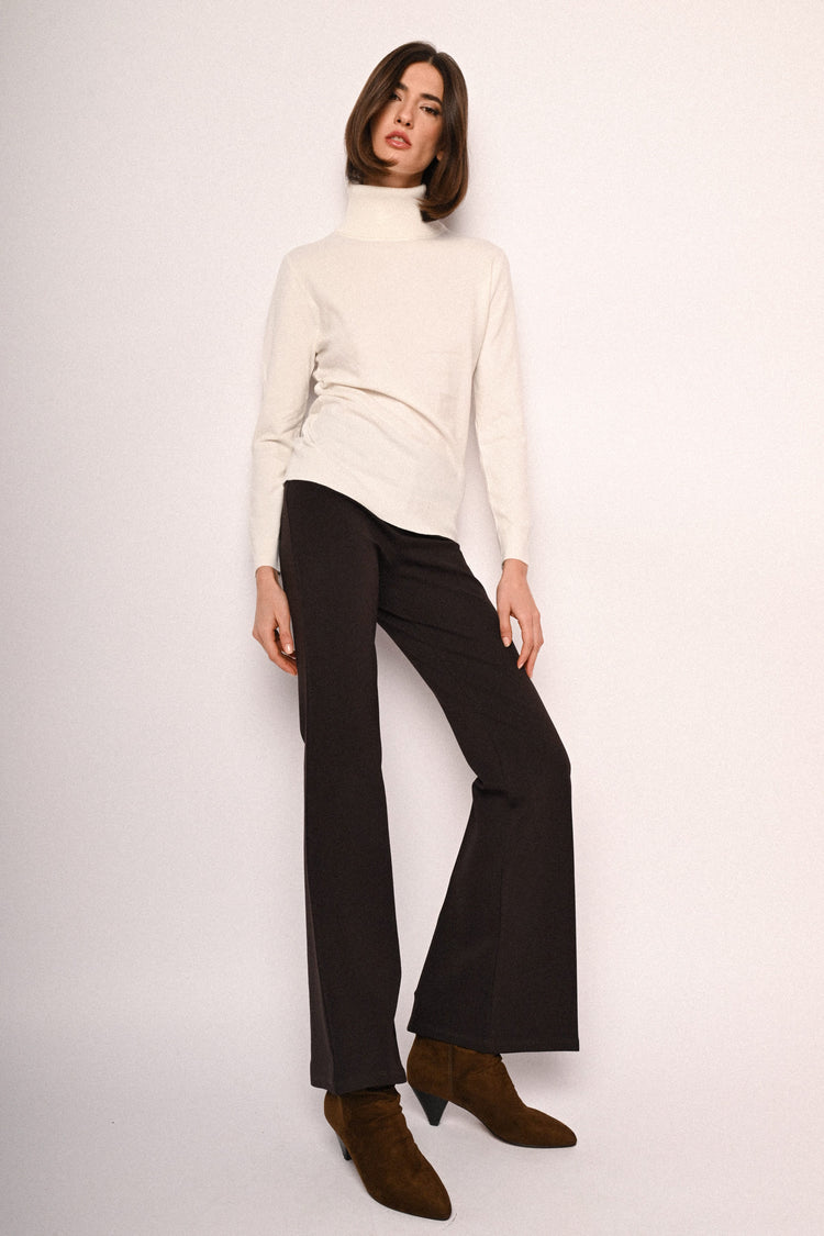 Pantaloni svasati misto viscosa
