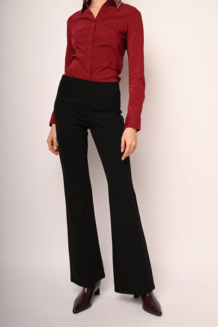 Pantaloni svasati misto viscosa
