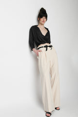 Pantaloni palazzo con cintura