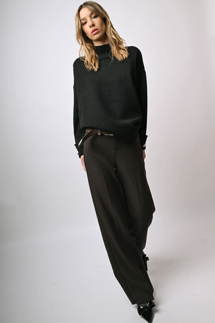 Pantaloni palazzo misto viscosa