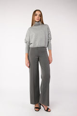 Pantaloni palazzo con piega stirata