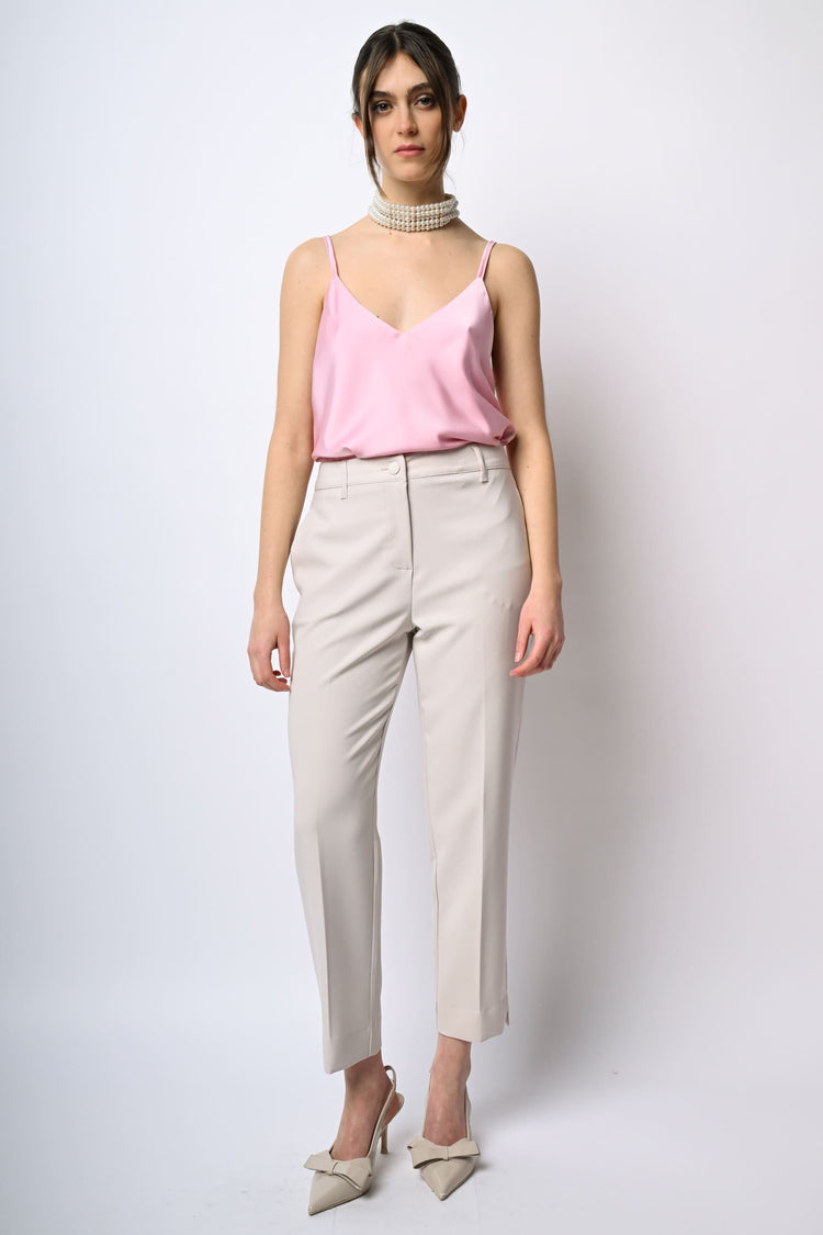 Pantaloni a sigaretta con piega stirata