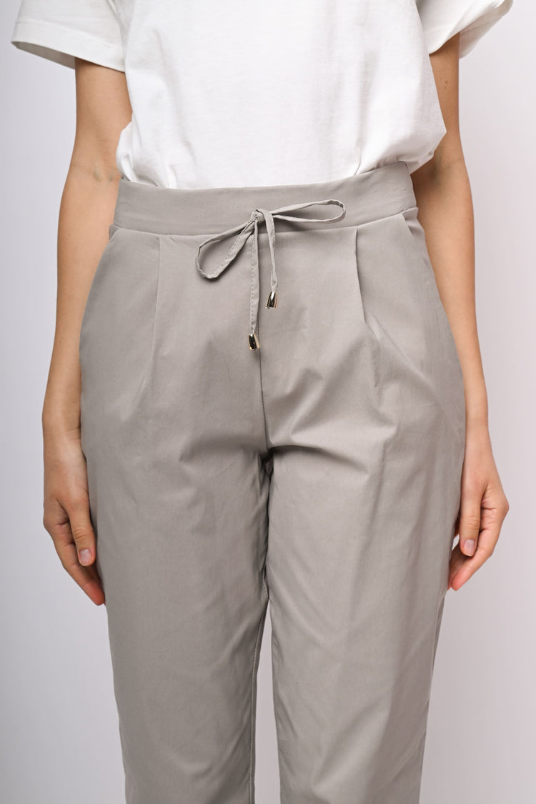 Pantaloni misto viscosa con coulisse