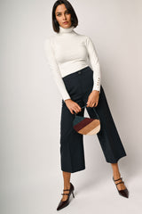 Pantaloni palazzo crop