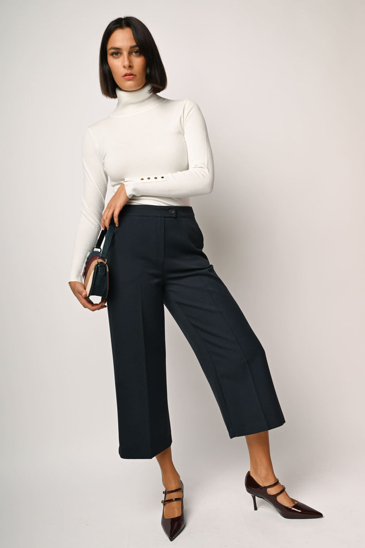 Pantaloni palazzo crop