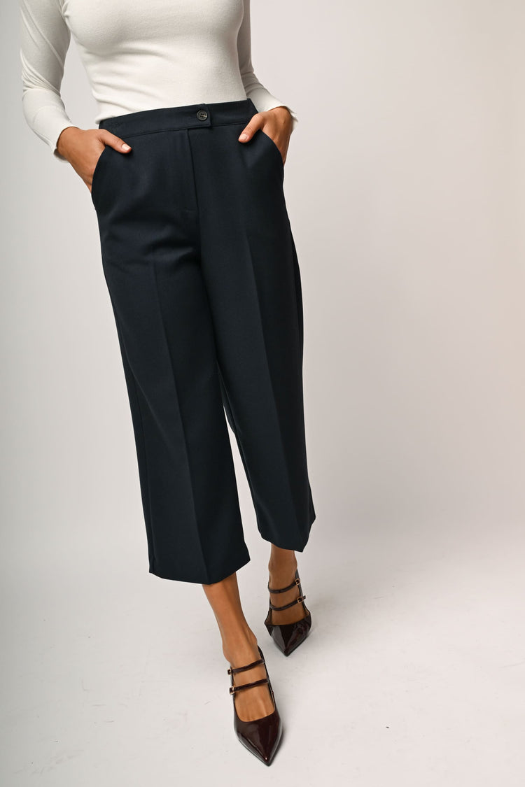 Pantaloni palazzo crop
