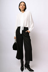 Pantaloni palazzo crop