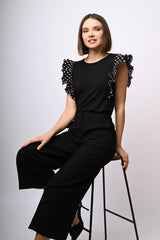 Pantaloni crop misto viscosa