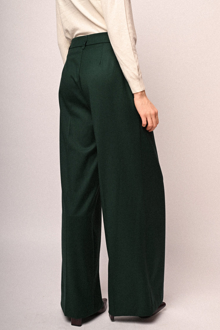 Pantaloni palazzo con pinces