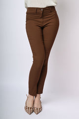Pantaloni slim-fit misto viscosa