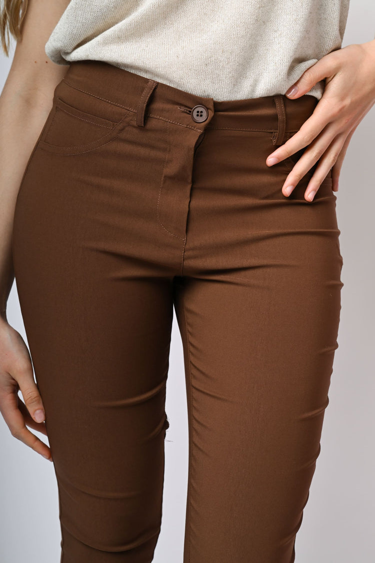 Pantaloni slim-fit misto viscosa